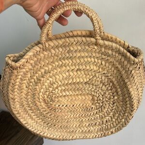 Socco Designs San Diego bag,woven palm leaves, sisal cord handle, 13”,NWOT